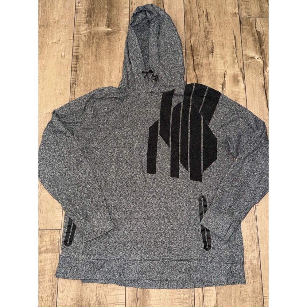 American Eagle Active Flex Hoodie Mens XL Gray Graphic Zip Pocket Pullover